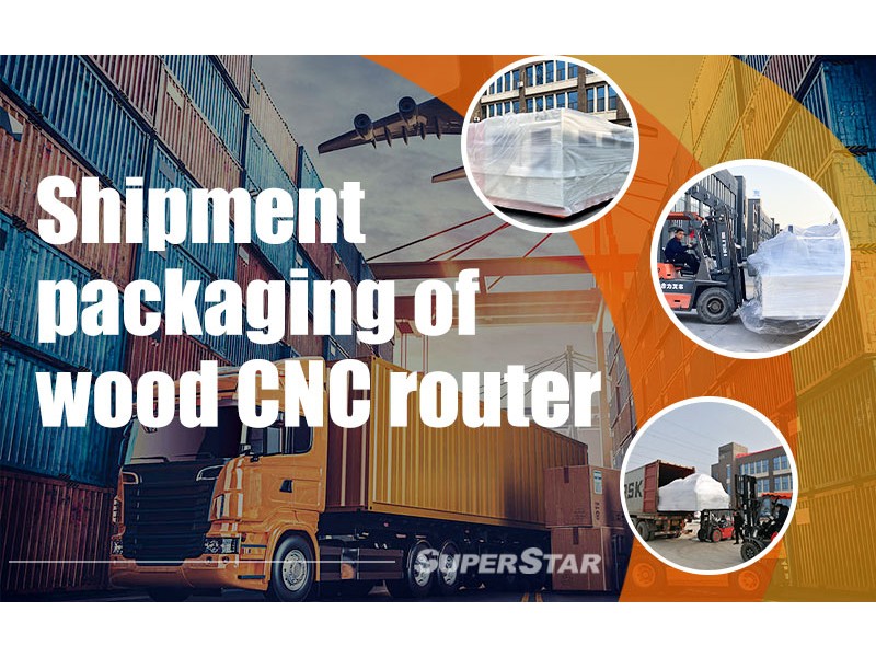 Routeur CNC en bois dans l'emballage